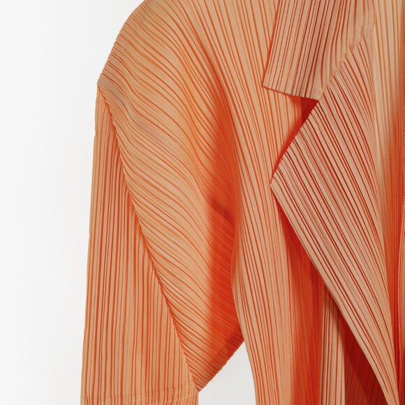 Issey Miyake Pleats Please Light Coral Orange Jacket - Picture 4 of 8